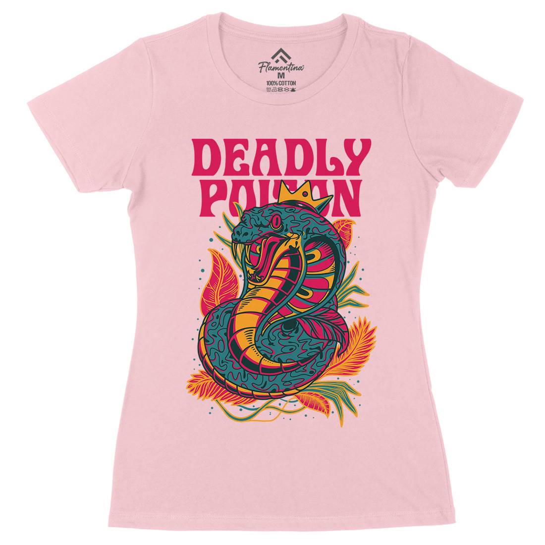Deadly Poison Womens Organic Crew Neck T-Shirt Animals D754