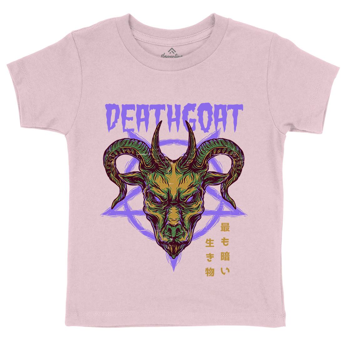 Death Goat Kids Crew Neck T-Shirt Horror D755