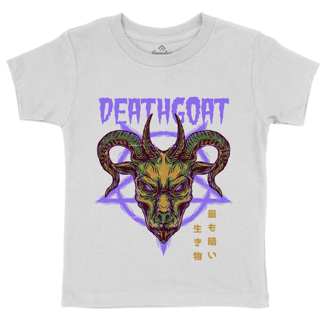 Death Goat Kids Crew Neck T-Shirt Horror D755