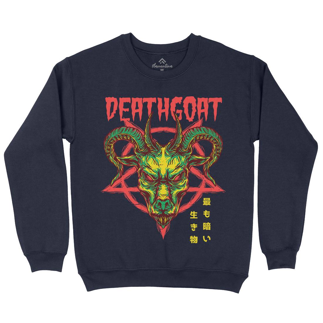 Death Goat Kids Crew Neck Sweatshirt Horror D755