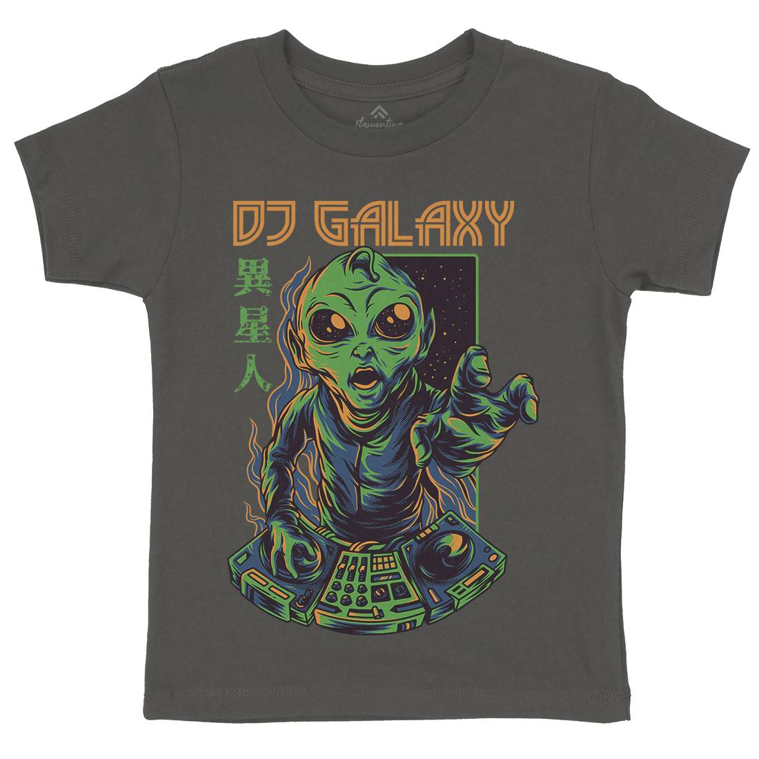 Dj Galaxy Kids Crew Neck T-Shirt Space D756