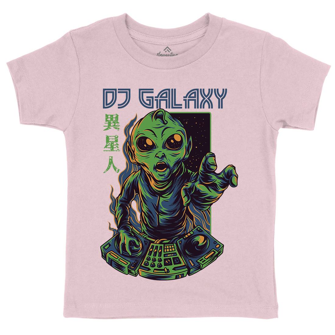 Dj Galaxy Kids Crew Neck T-Shirt Space D756