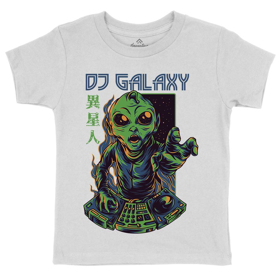 Dj Galaxy Kids Organic Crew Neck T-Shirt Space D756