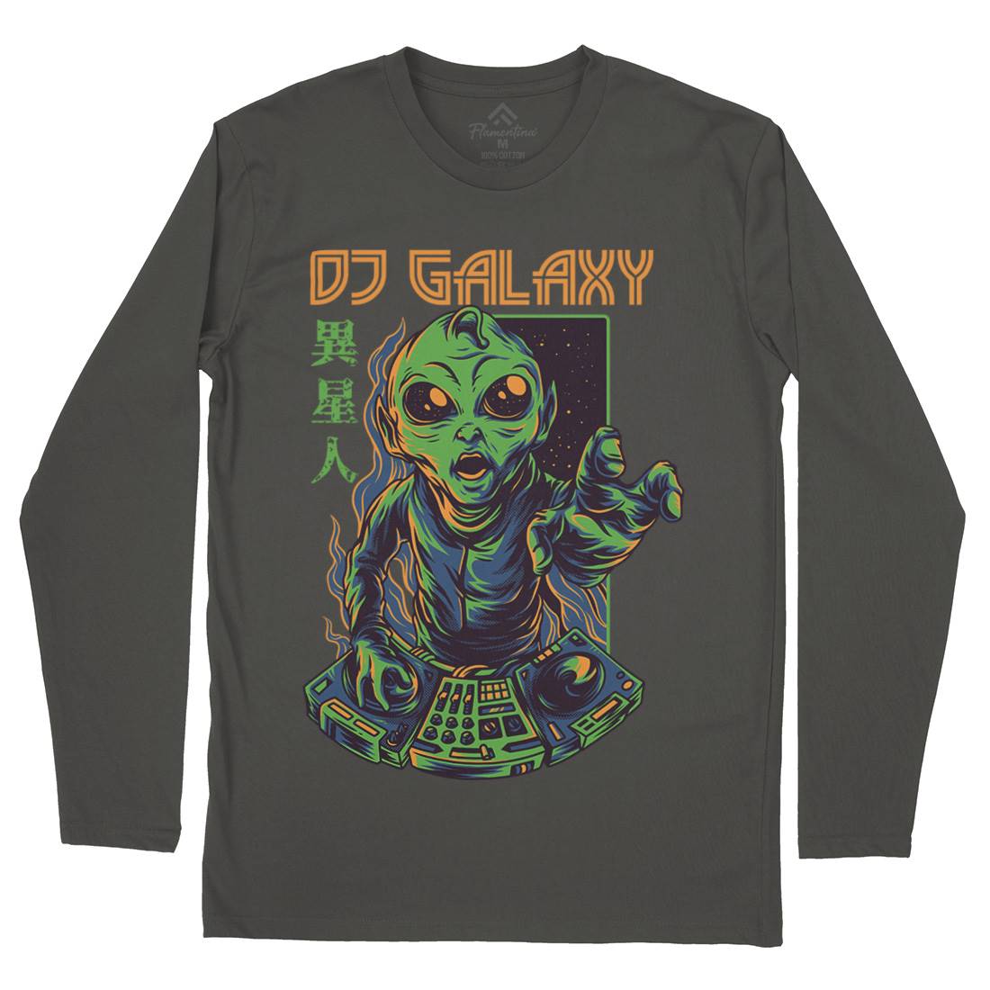 Dj Galaxy Mens Long Sleeve T-Shirt Space D756