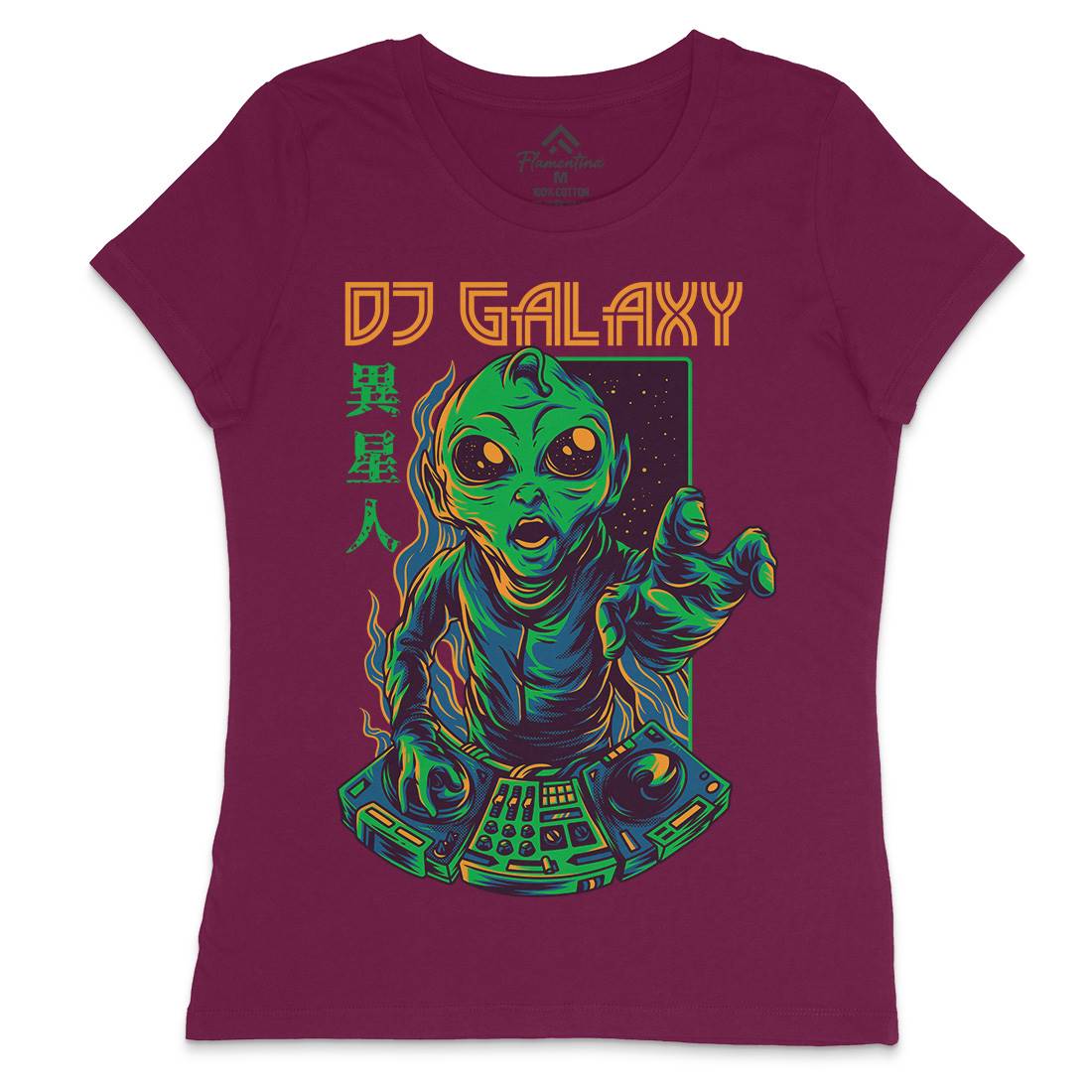 Dj Galaxy Womens Crew Neck T-Shirt Space D756