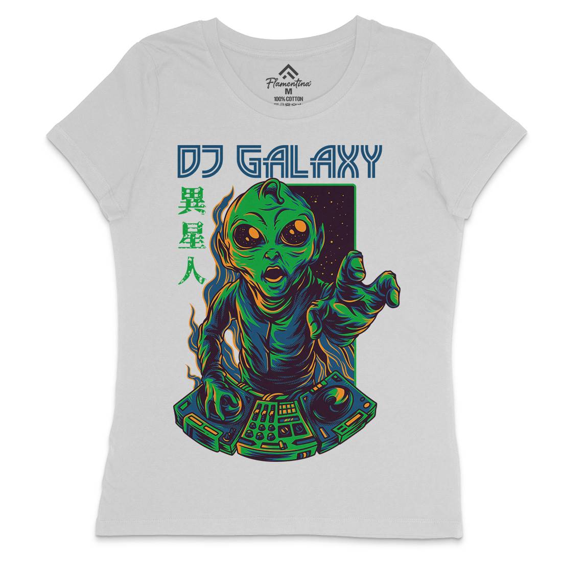 Dj Galaxy Womens Crew Neck T-Shirt Space D756