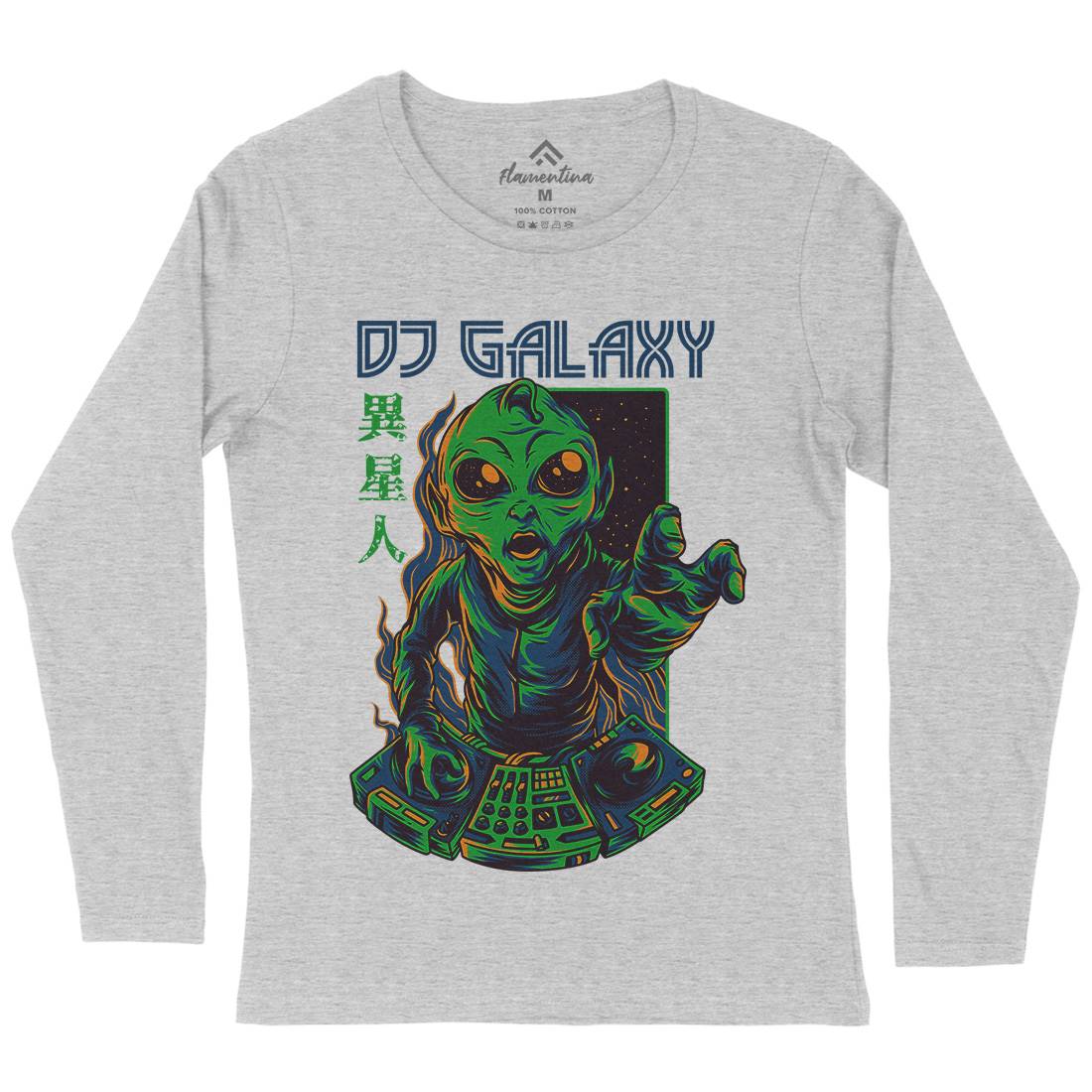 Dj Galaxy Womens Long Sleeve T-Shirt Space D756