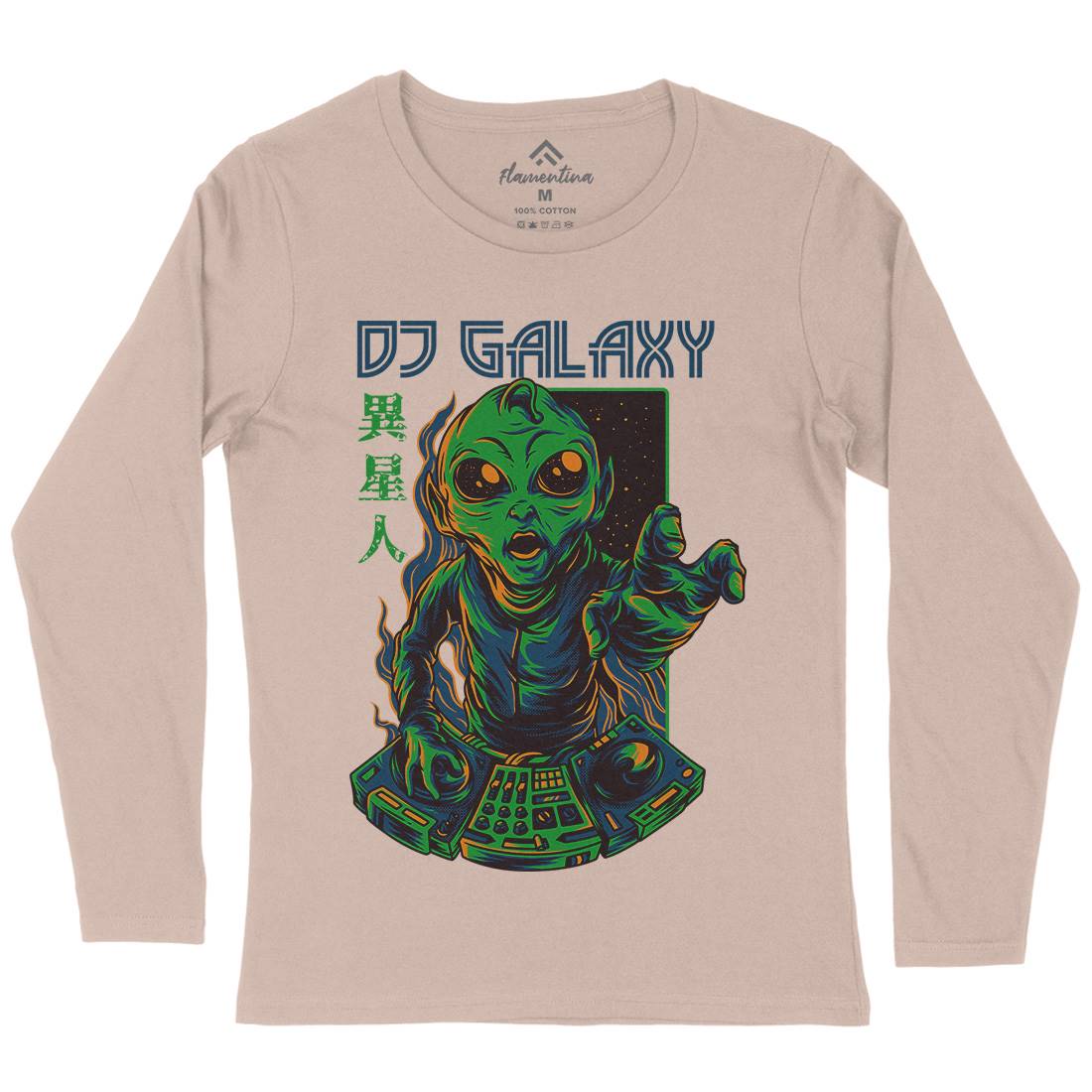 Dj Galaxy Womens Long Sleeve T-Shirt Space D756
