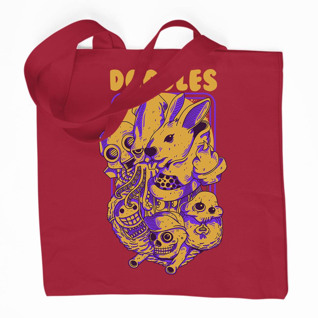 Doodles Organic Premium Cotton Tote Bag Art D757