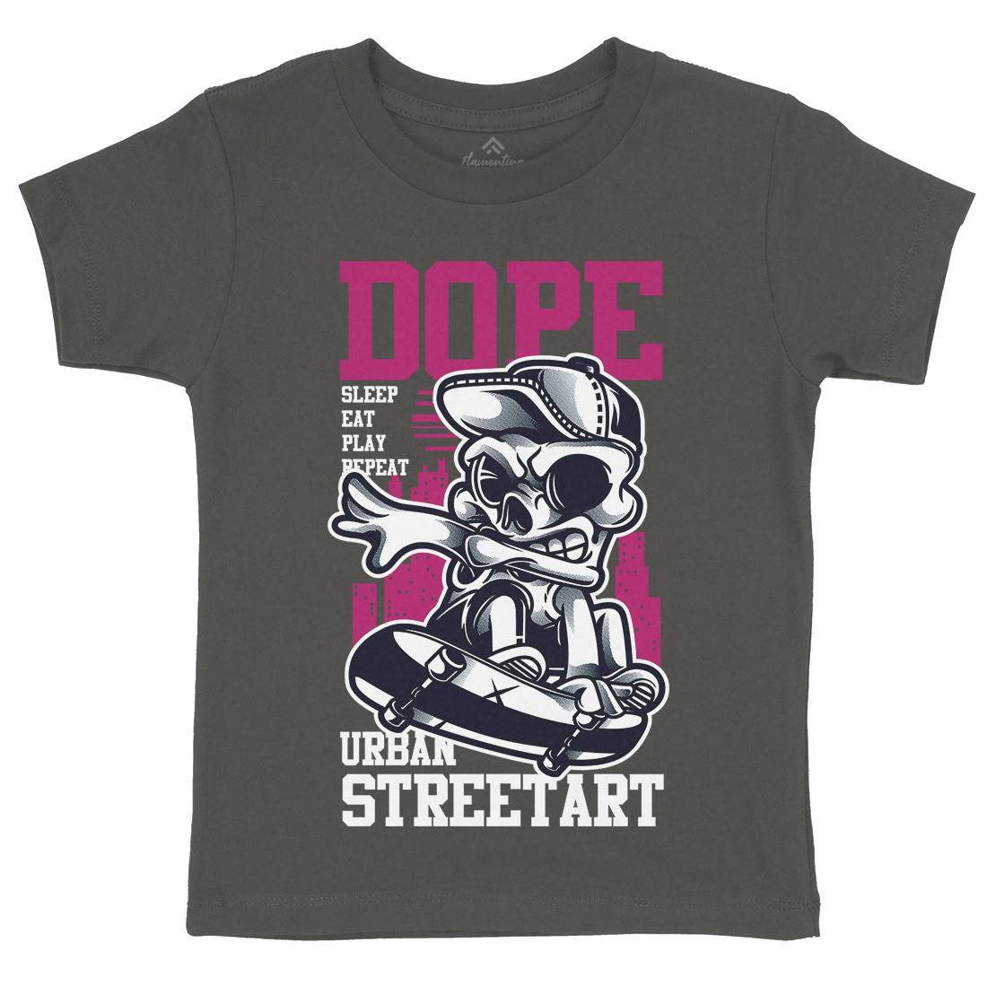 Dope Kids Organic Crew Neck T-Shirt Skate D758