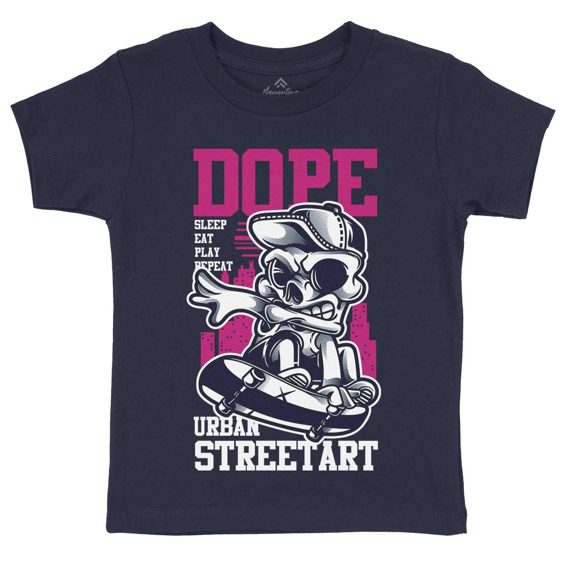 Dope Kids Organic Crew Neck T-Shirt Skate D758