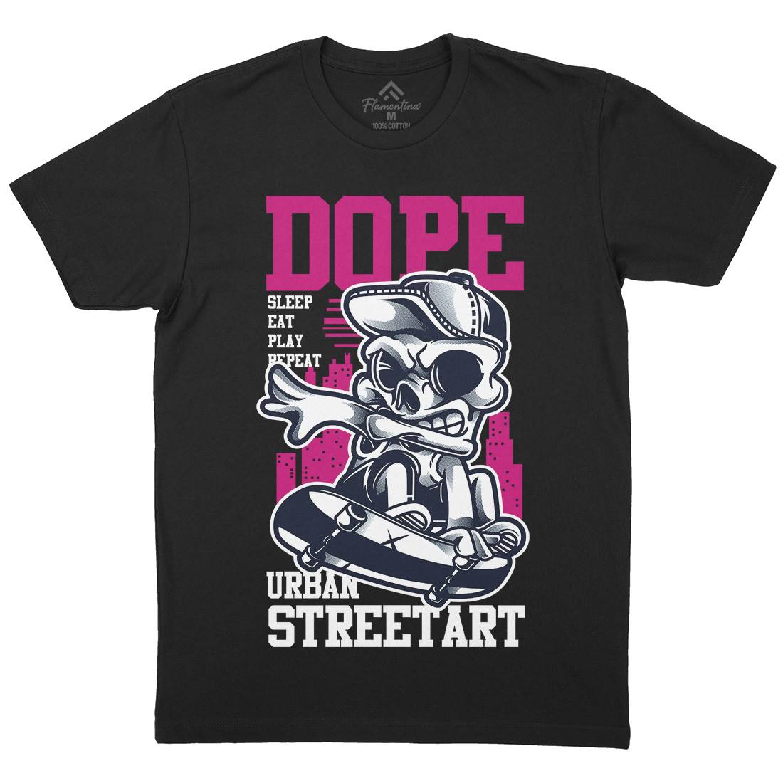 Dope Mens Organic Crew Neck T-Shirt Skate D758