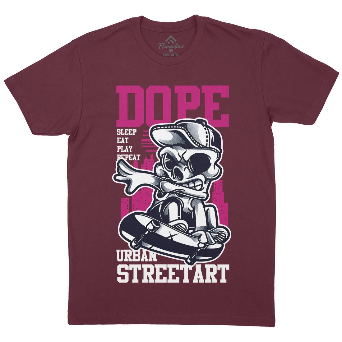 Dope Mens Crew Neck T-Shirt Skate D758