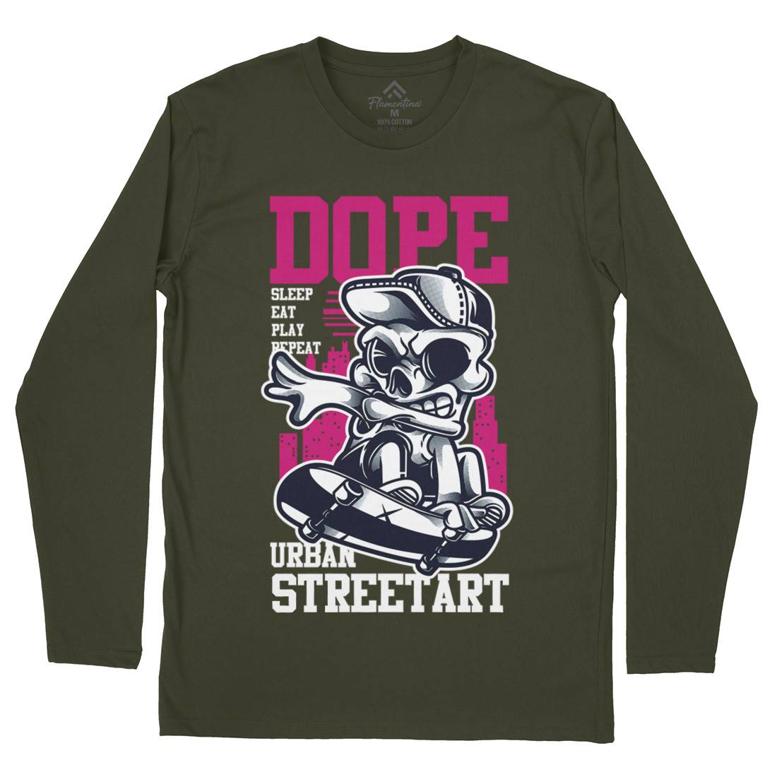 Dope Mens Long Sleeve T-Shirt Skate D758