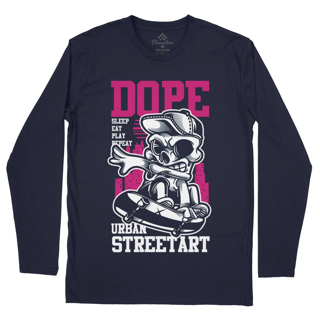 Dope Mens Long Sleeve T-Shirt Skate D758