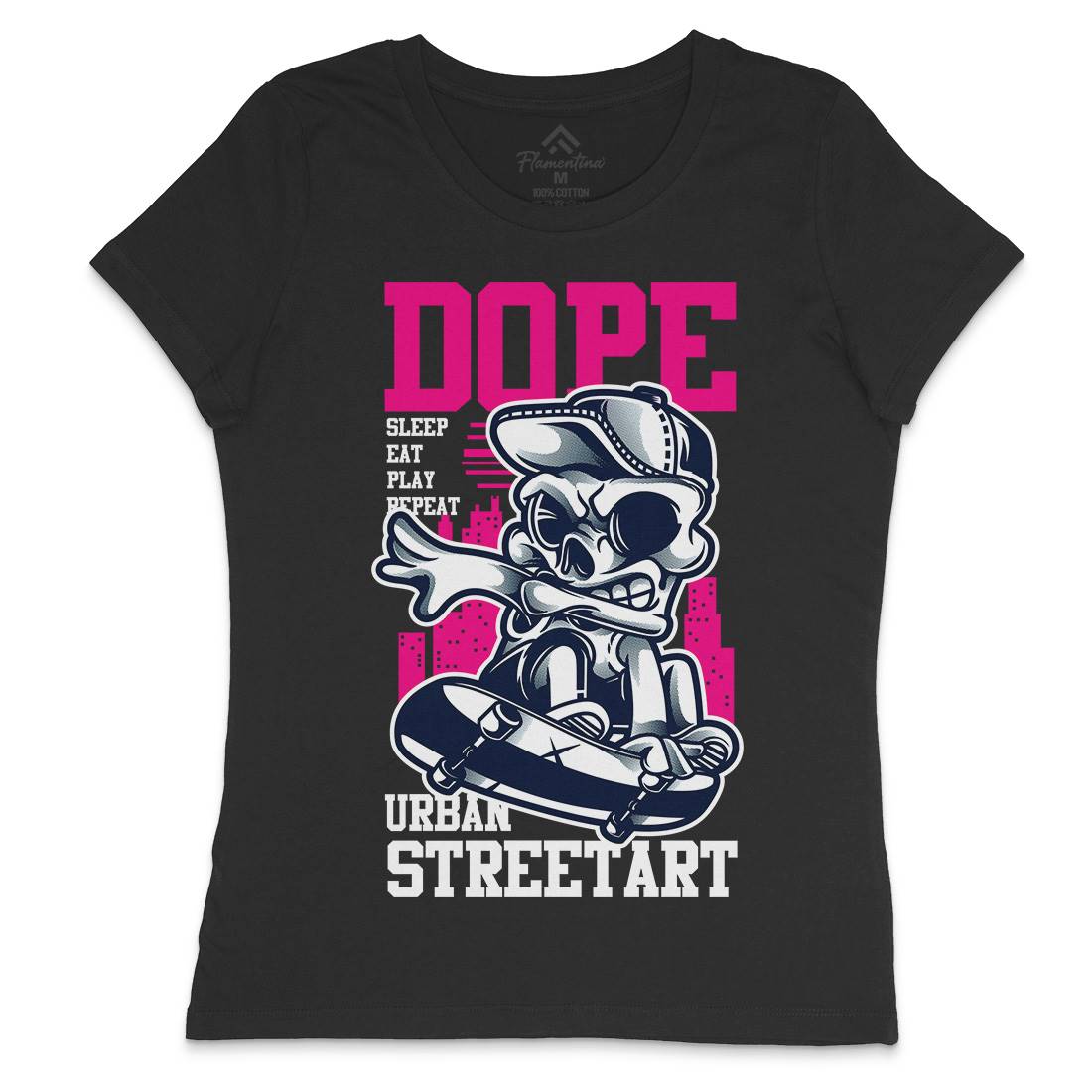 Dope Womens Crew Neck T-Shirt Skate D758