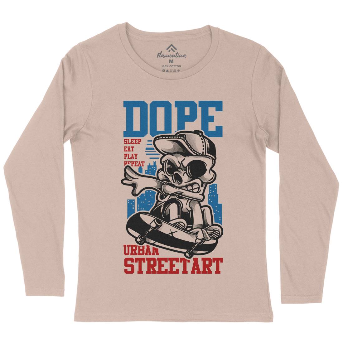Dope Womens Long Sleeve T-Shirt Skate D758