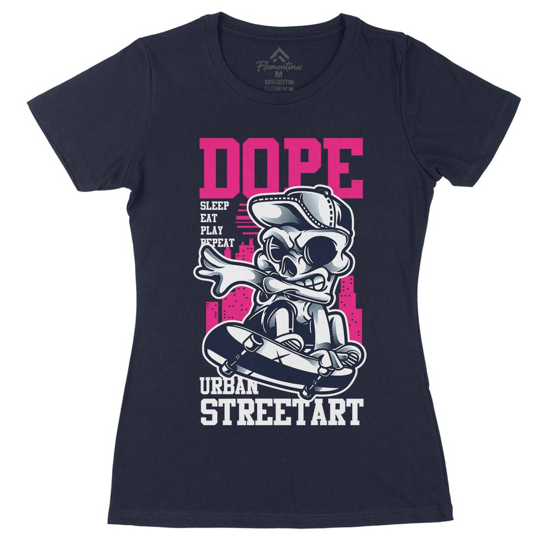 Dope Womens Organic Crew Neck T-Shirt Skate D758