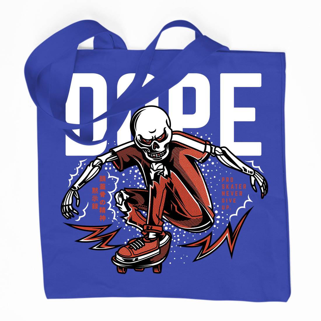 Dope Organic Premium Cotton Tote Bag Skate D759
