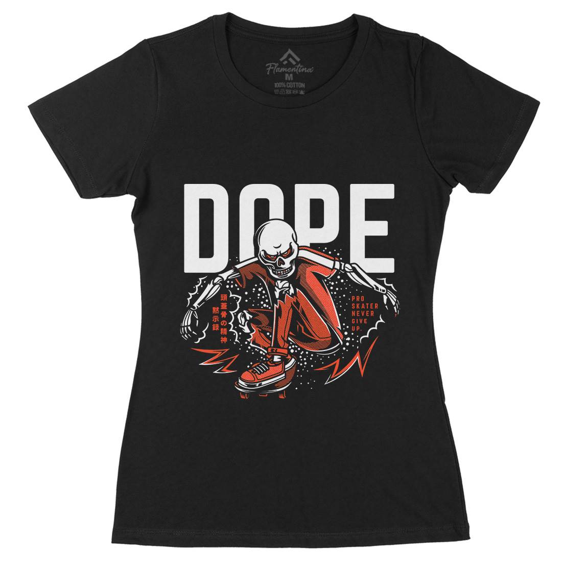 Dope Womens Organic Crew Neck T-Shirt Skate D759