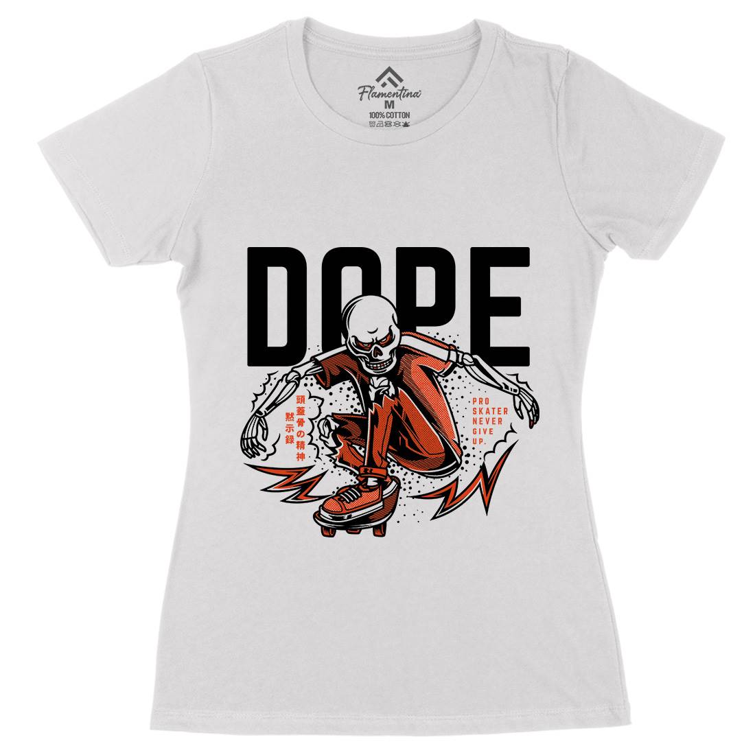 Dope Womens Organic Crew Neck T-Shirt Skate D759