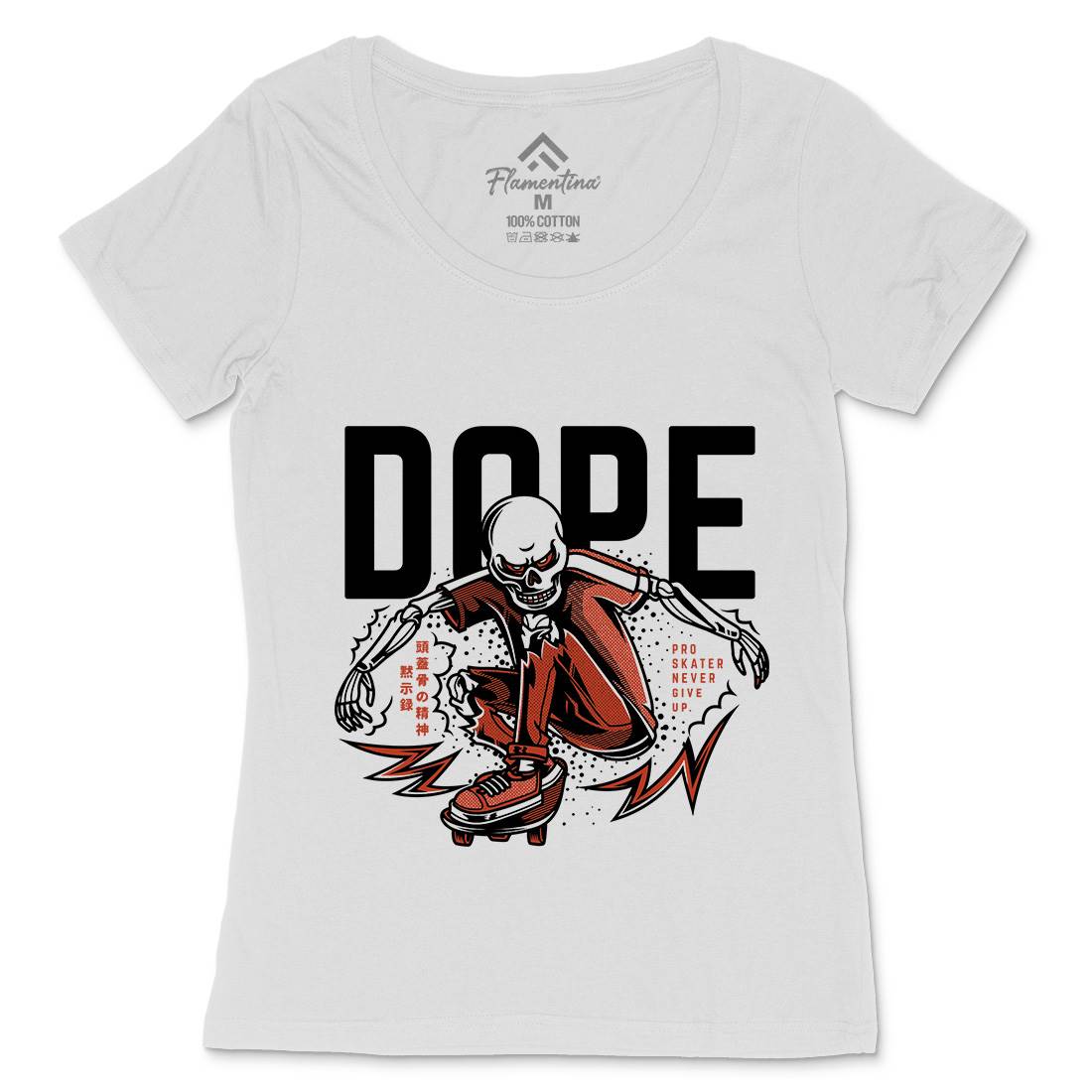 Dope Womens Scoop Neck T-Shirt Skate D759