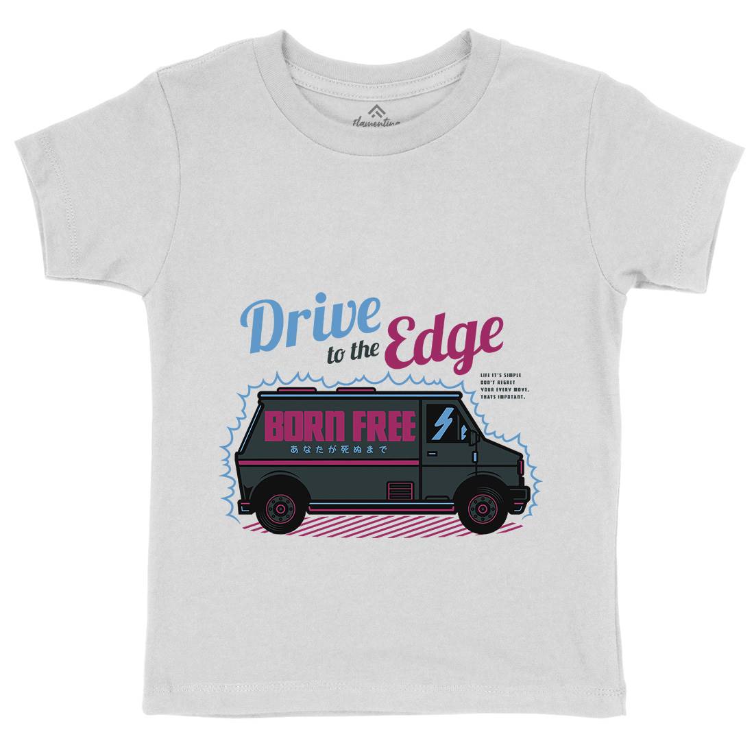 Drive To The Edge Kids Organic Crew Neck T-Shirt Holiday D760