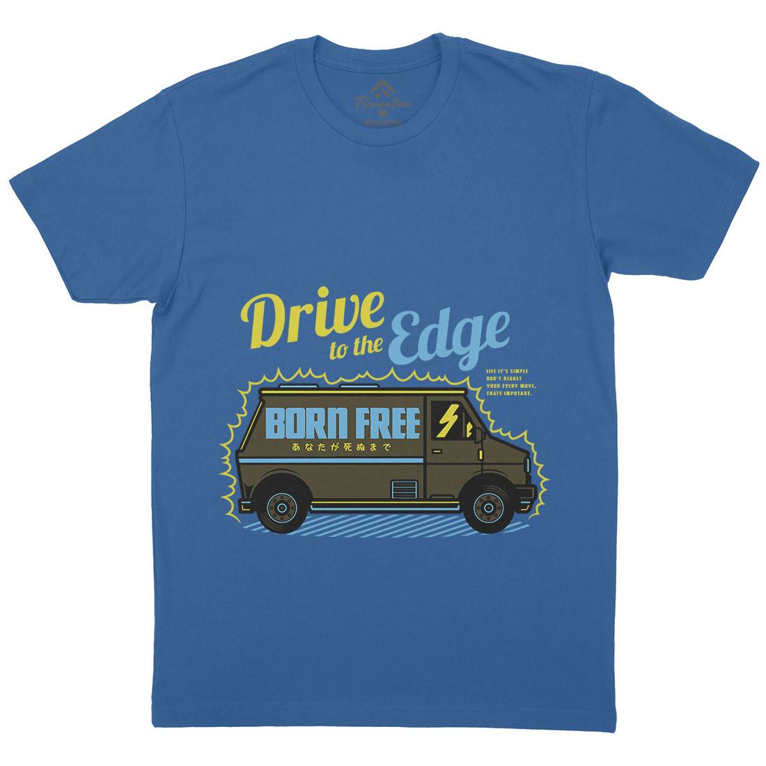 Drive To The Edge Mens Organic Crew Neck T-Shirt Holiday D760