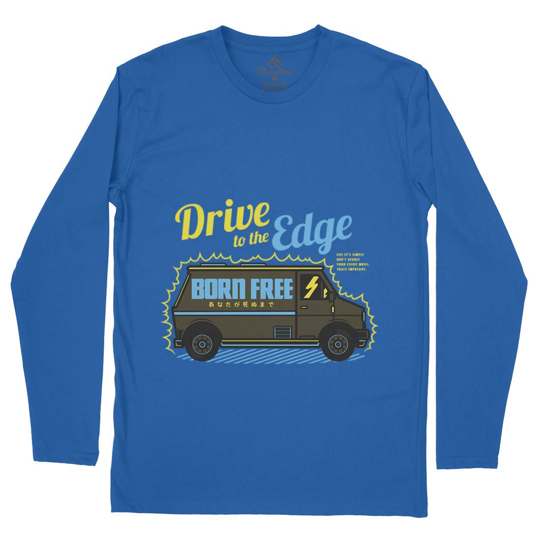 Drive To The Edge Mens Long Sleeve T-Shirt Holiday D760