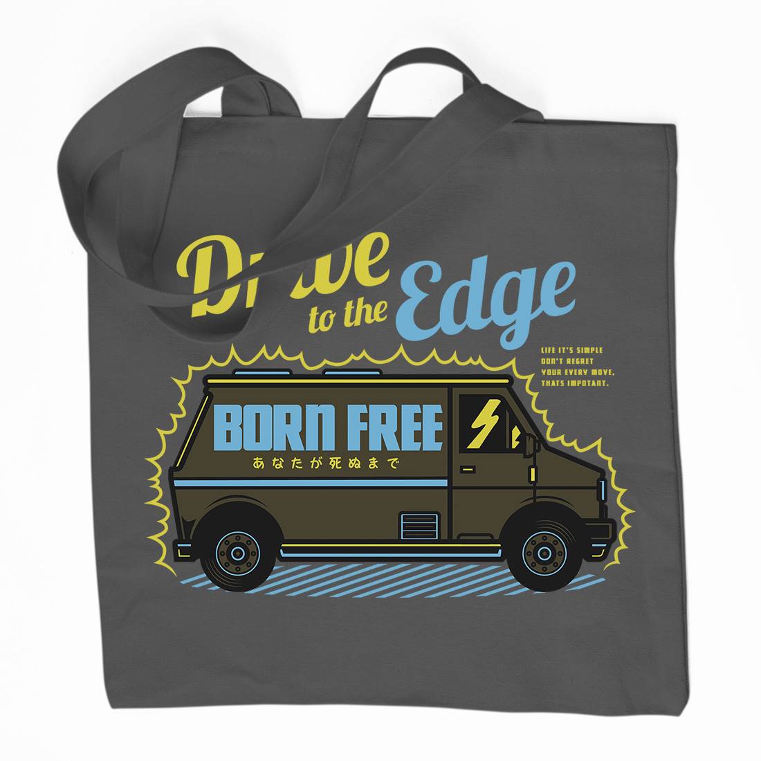 Drive To The Edge Organic Premium Cotton Tote Bag Holiday D760