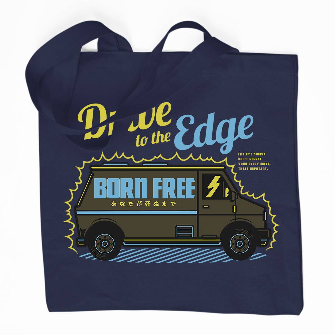 Drive To The Edge Organic Premium Cotton Tote Bag Holiday D760
