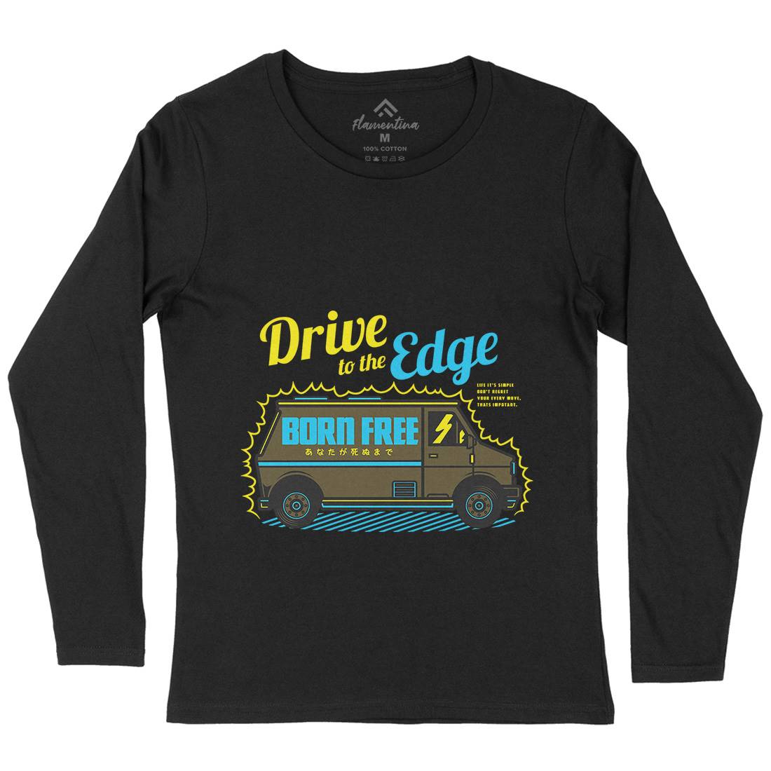 Drive To The Edge Womens Long Sleeve T-Shirt Holiday D760