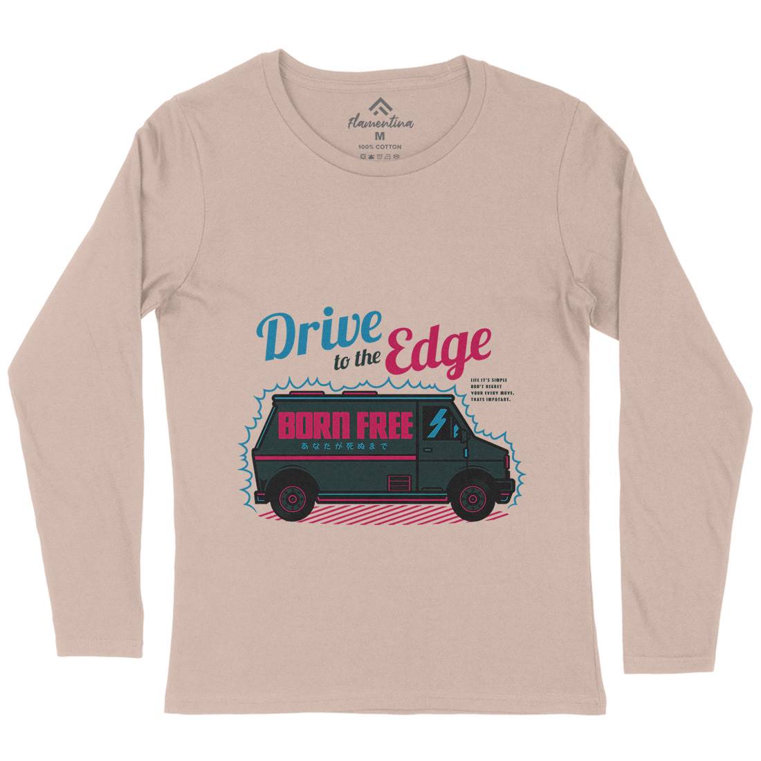 Drive To The Edge Womens Long Sleeve T-Shirt Holiday D760