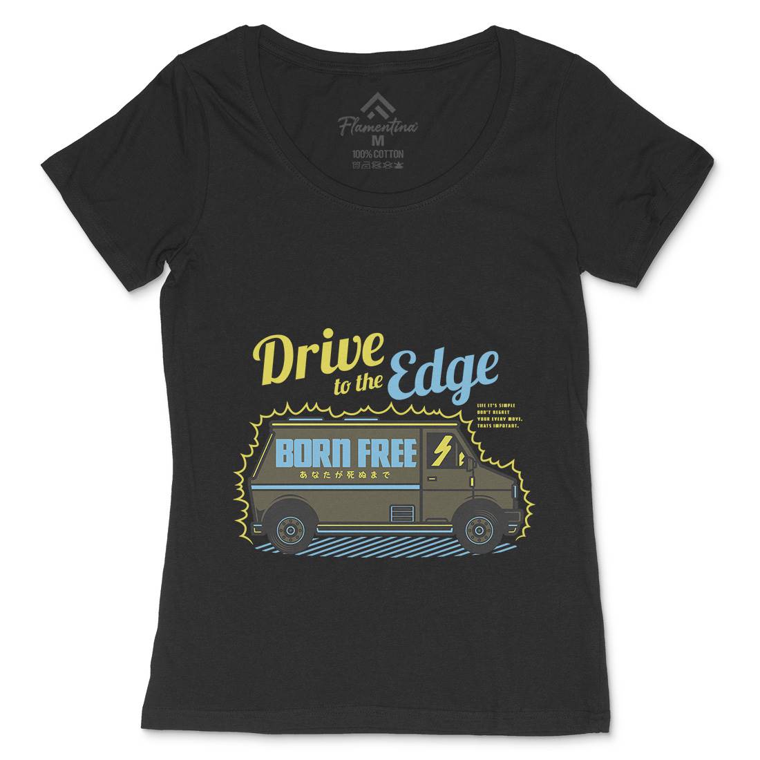 Drive To The Edge Womens Scoop Neck T-Shirt Holiday D760