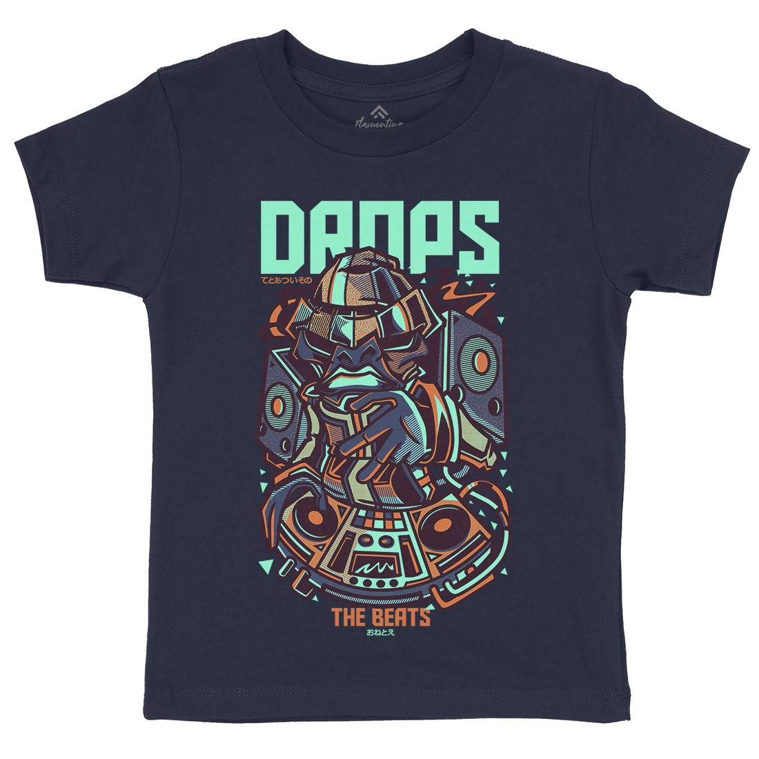 Drops Beats Kids Organic Crew Neck T-Shirt Music D761