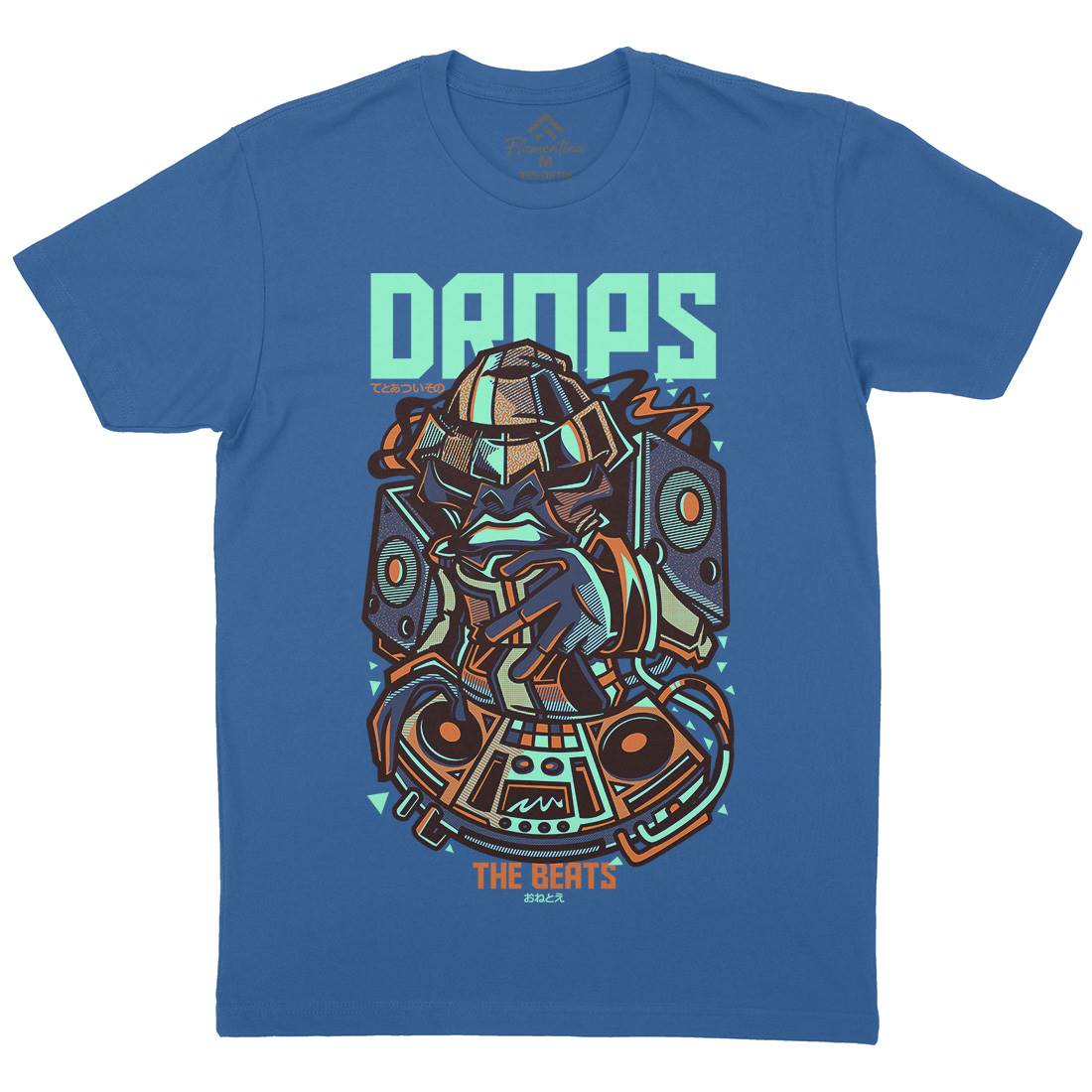 Drops Beats Mens Crew Neck T-Shirt Music D761