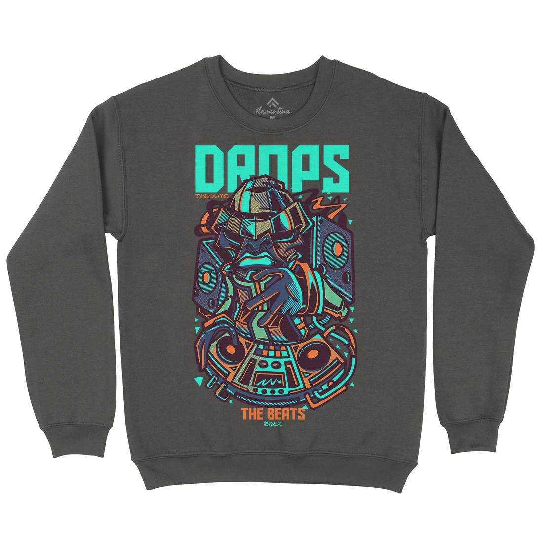 Drops Beats Kids Crew Neck Sweatshirt Music D761
