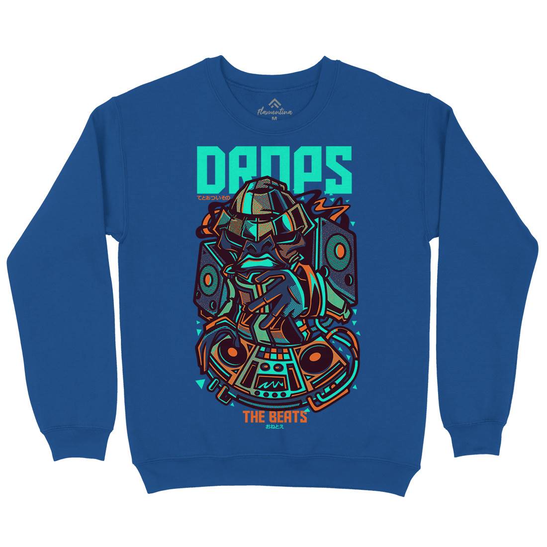 Drops Beats Mens Crew Neck Sweatshirt Music D761