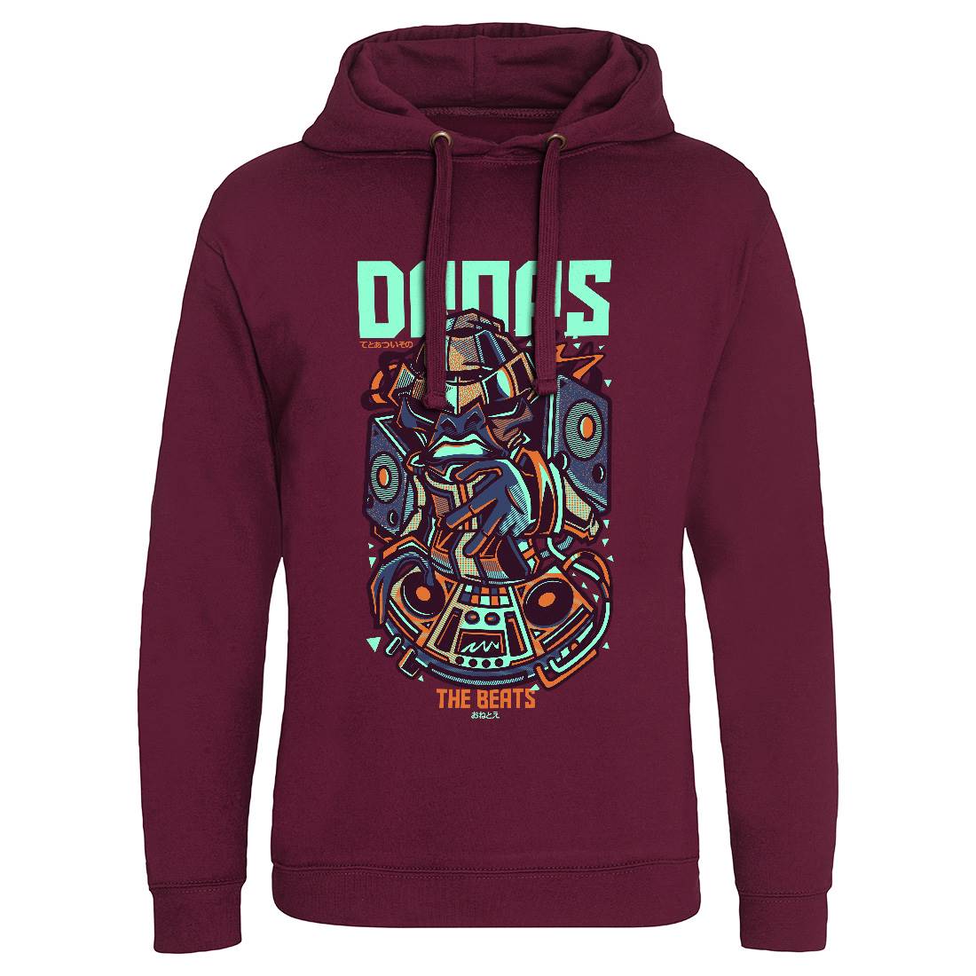 Drops Beats Mens Hoodie Without Pocket Music D761