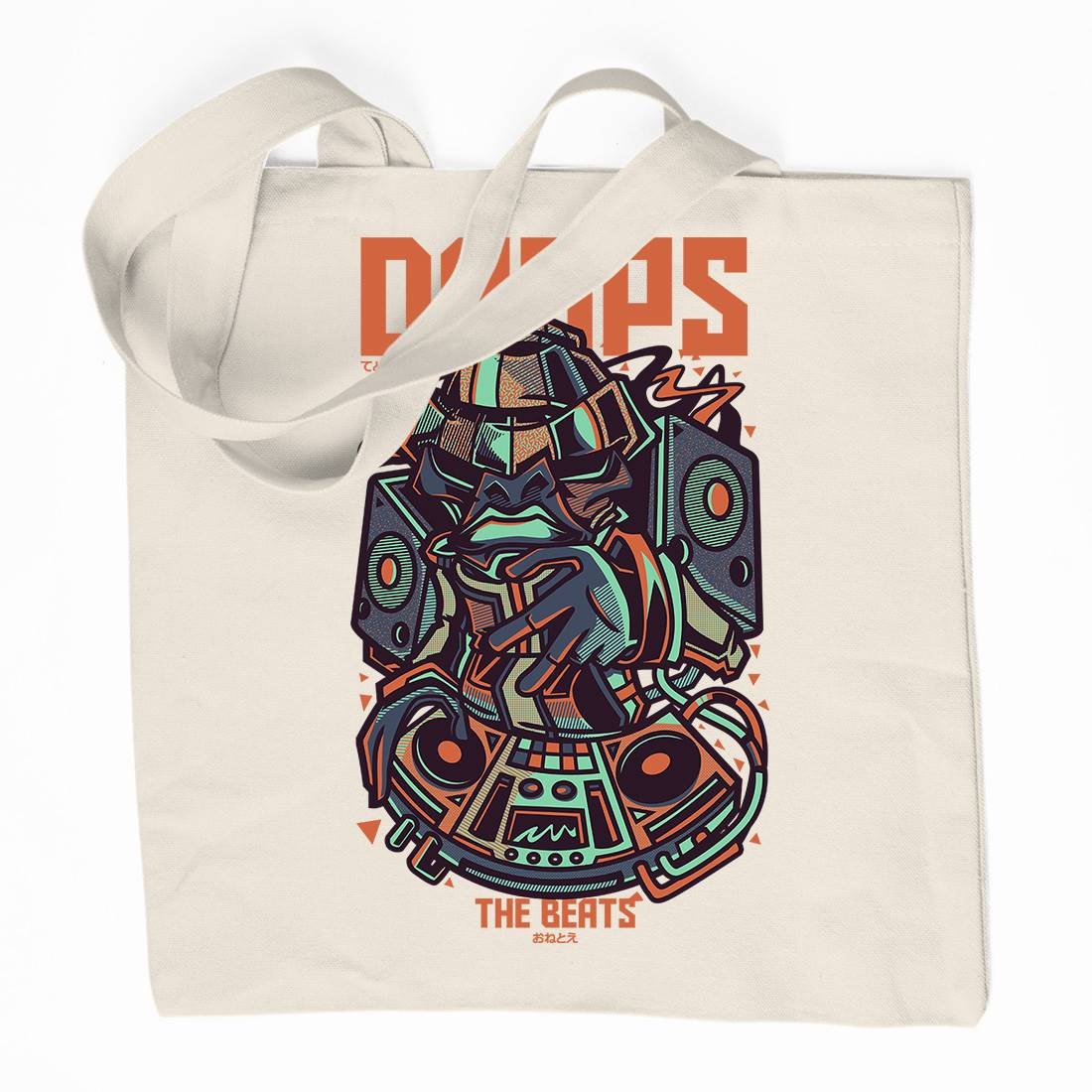 Drops Beats Organic Premium Cotton Tote Bag Music D761