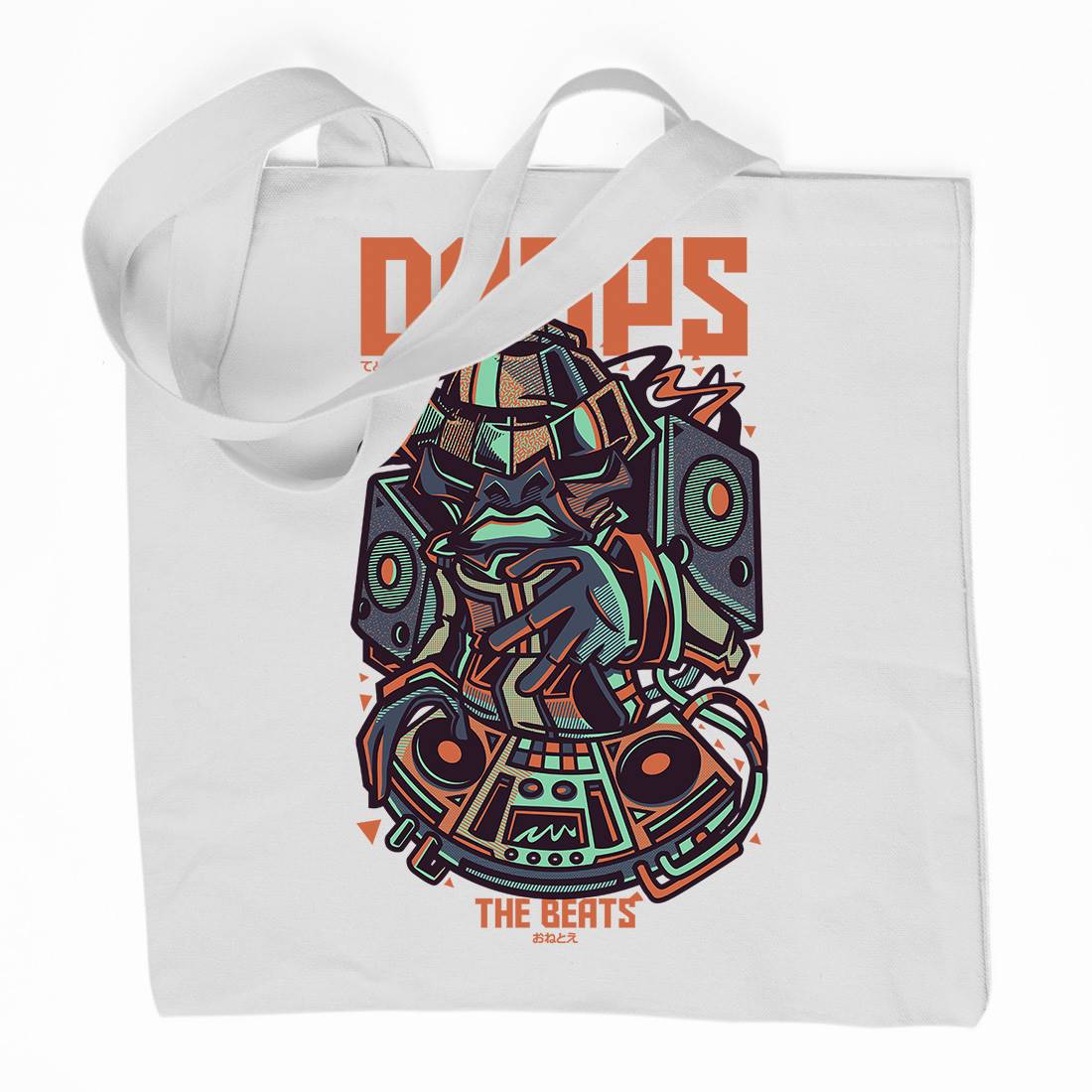 Drops Beats Organic Premium Cotton Tote Bag Music D761