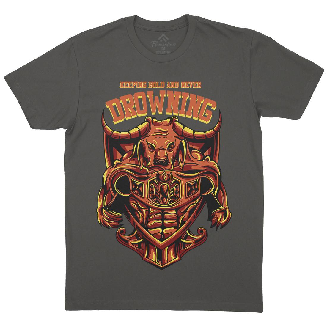 Drowning Bull Mens Crew Neck T-Shirt Warriors D763
