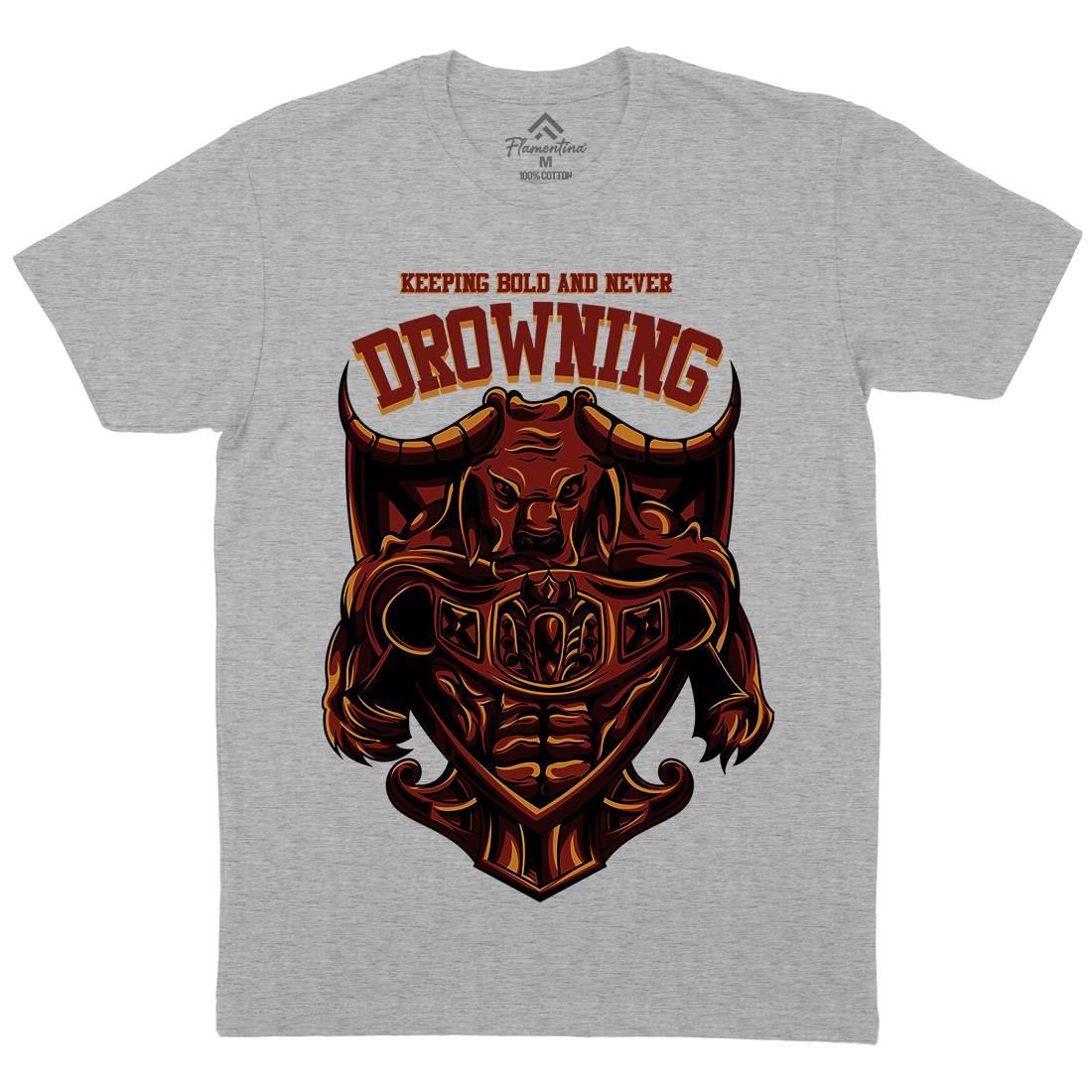 Drowning Bull Mens Crew Neck T-Shirt Warriors D763