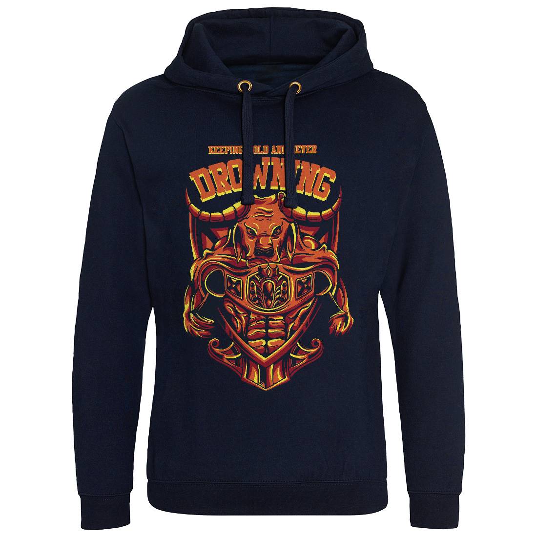 Drowning Bull Mens Hoodie Without Pocket Warriors D763