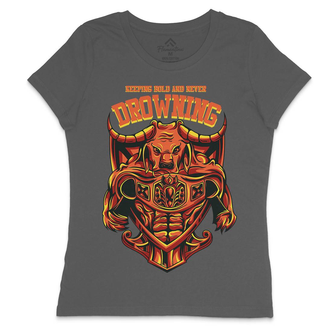 Drowning Bull Womens Crew Neck T-Shirt Warriors D763