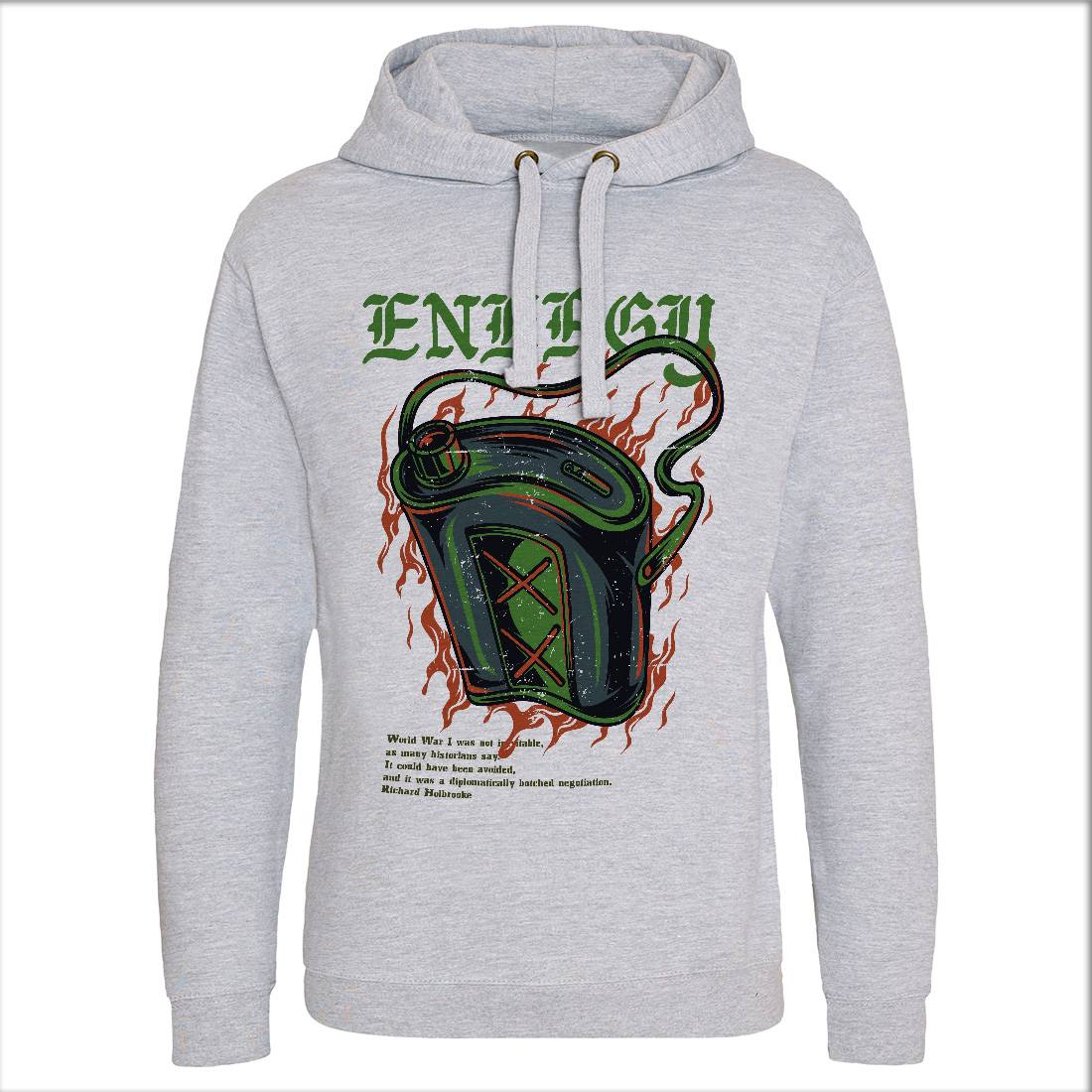 Energy Recharge Mens Hoodie Without Pocket Army D764