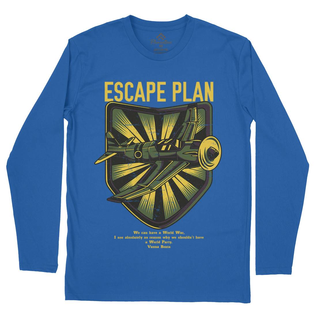 Escape Plan Mens Long Sleeve T-Shirt Army D765