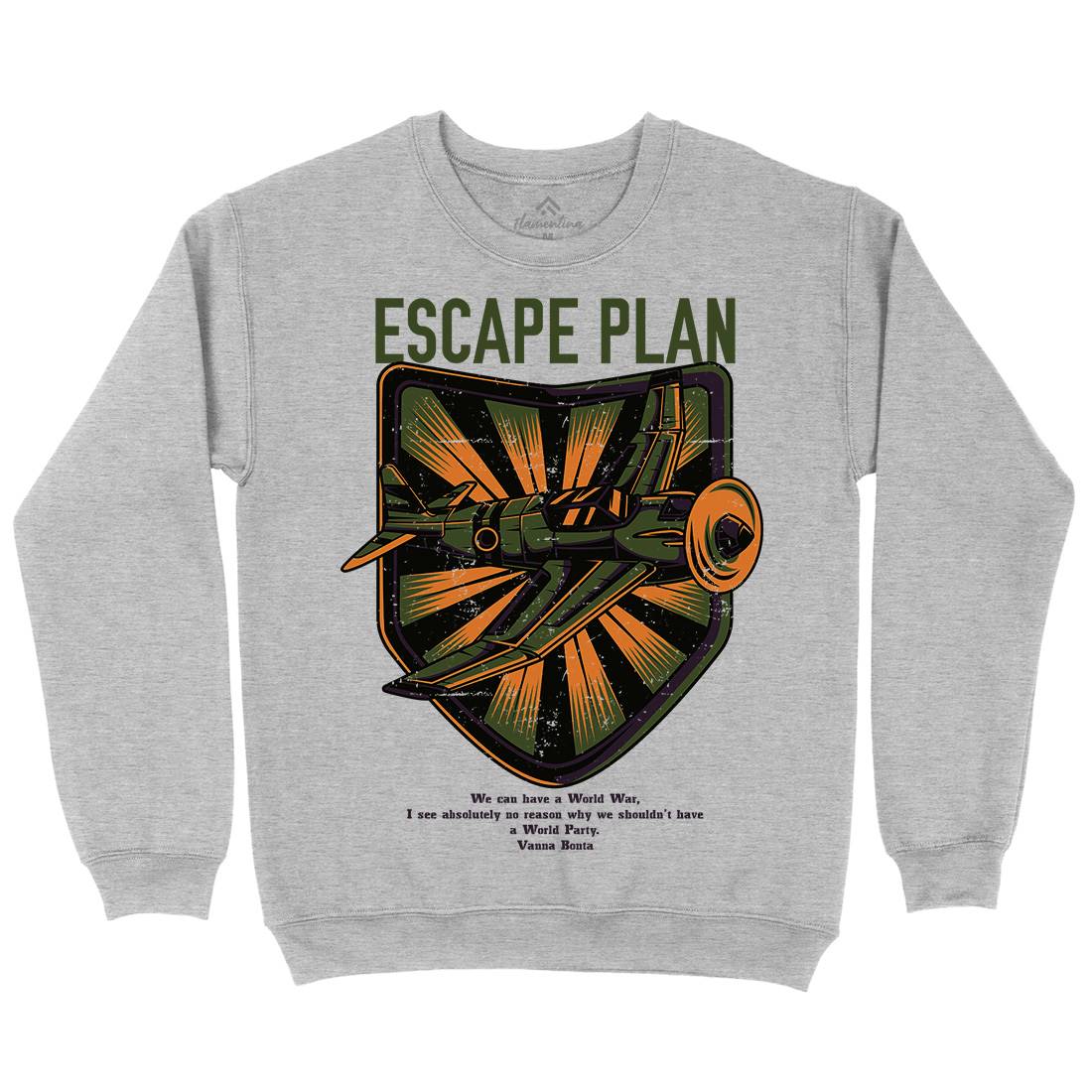 Escape Plan Mens Crew Neck Sweatshirt Army D765