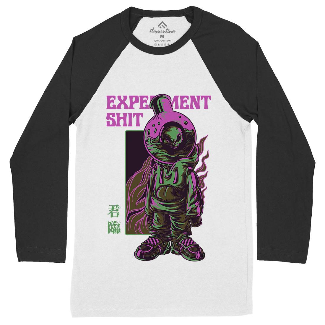 Experiment Mens Long Sleeve Baseball T-Shirt Space D766