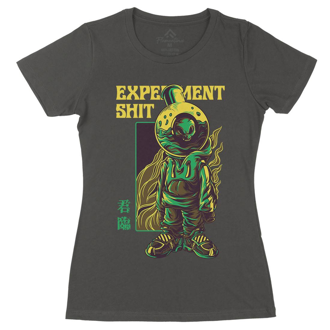 Experiment Womens Organic Crew Neck T-Shirt Space D766